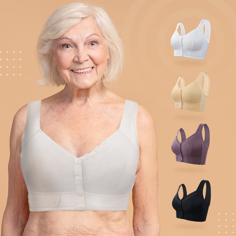 Soutien-gorge sans armature à fermeture frontale – Confort respirant et maintien