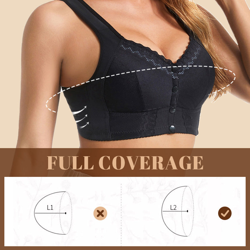 Soutien-gorge sans armature à fermeture frontale – Confort respirant et maintien