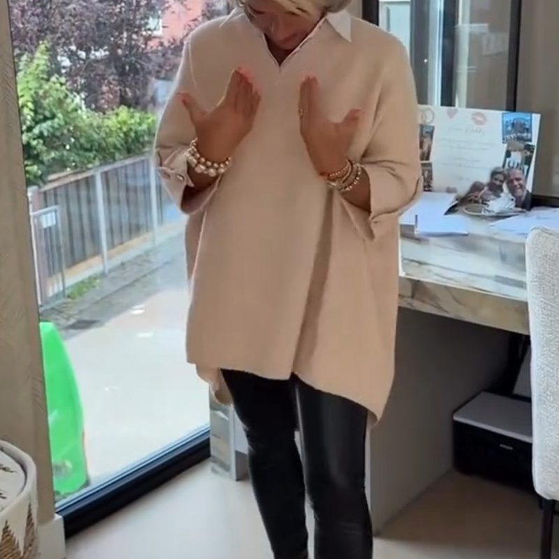 Haut femme ample col chemise | Élégant & confortable
