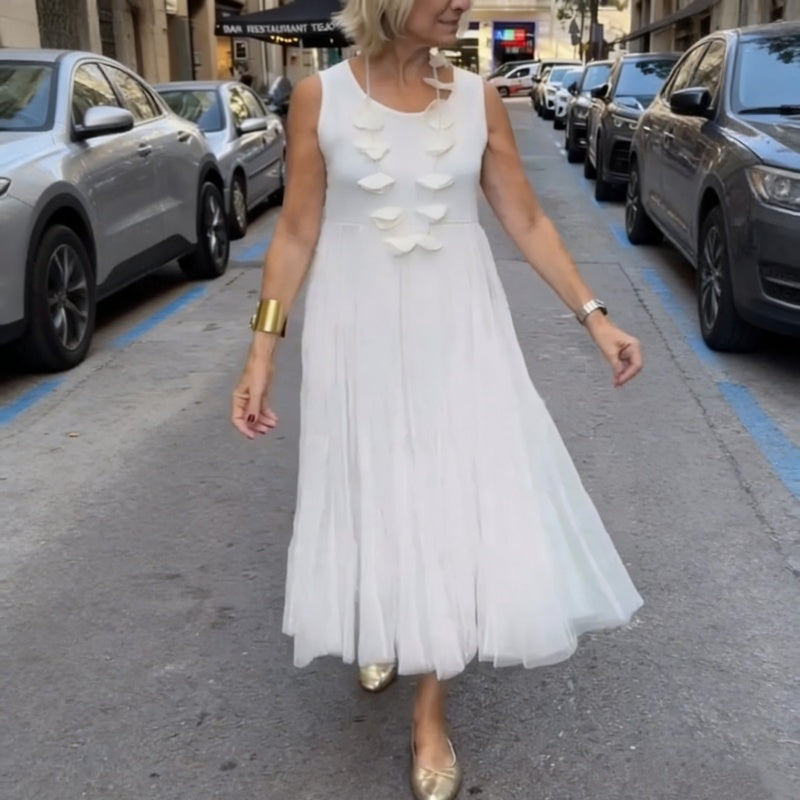Ensemble femme deux pièces avec robe longue fluide