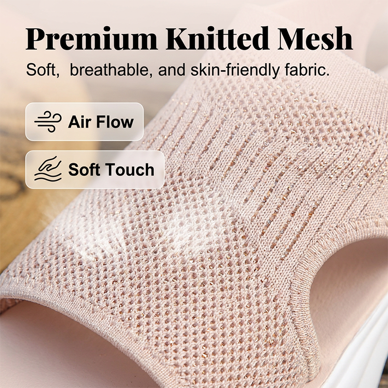 Sandales femme à plateforme en mesh respirant