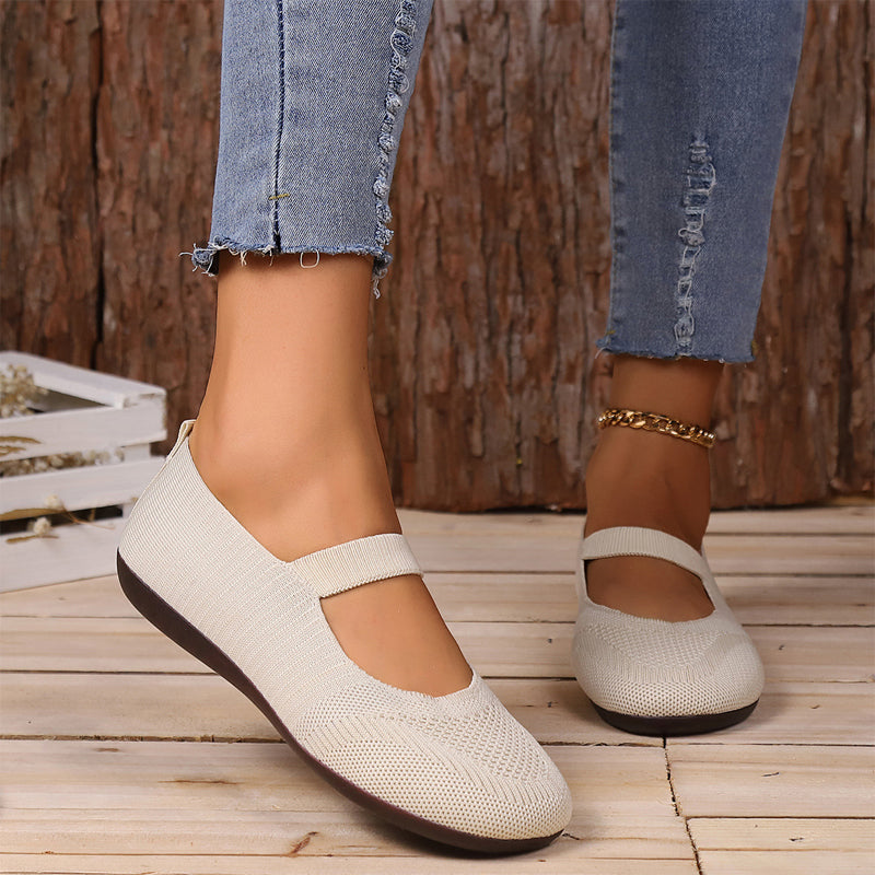 Ballerines femme respirantes en maille avec bride élastique