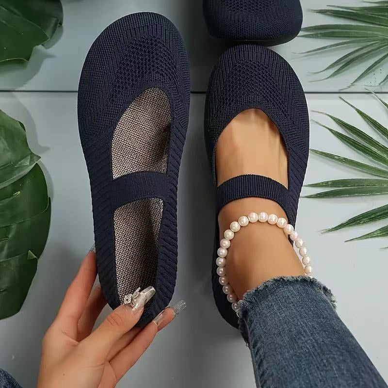 Ballerines femme respirantes en maille avec bride élastique
