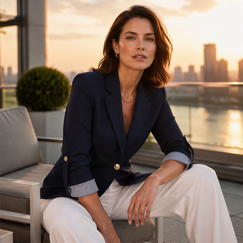Blazer femme structuré pour look casual chic