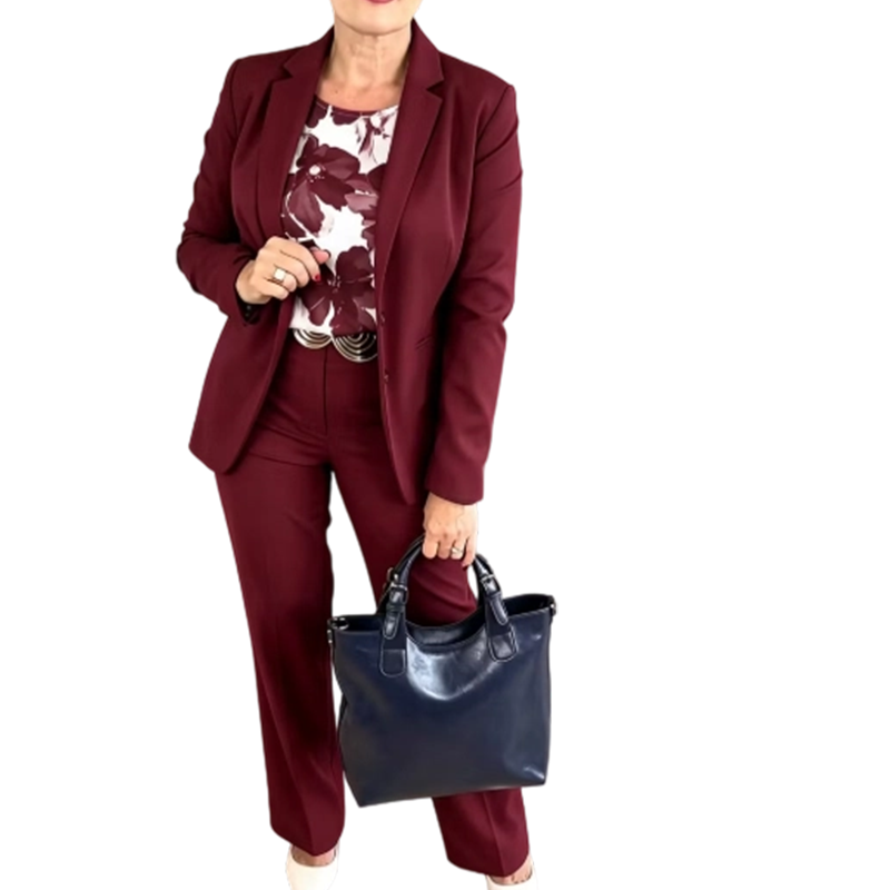 Ensemble tailleur femme avec blazer et pantalon