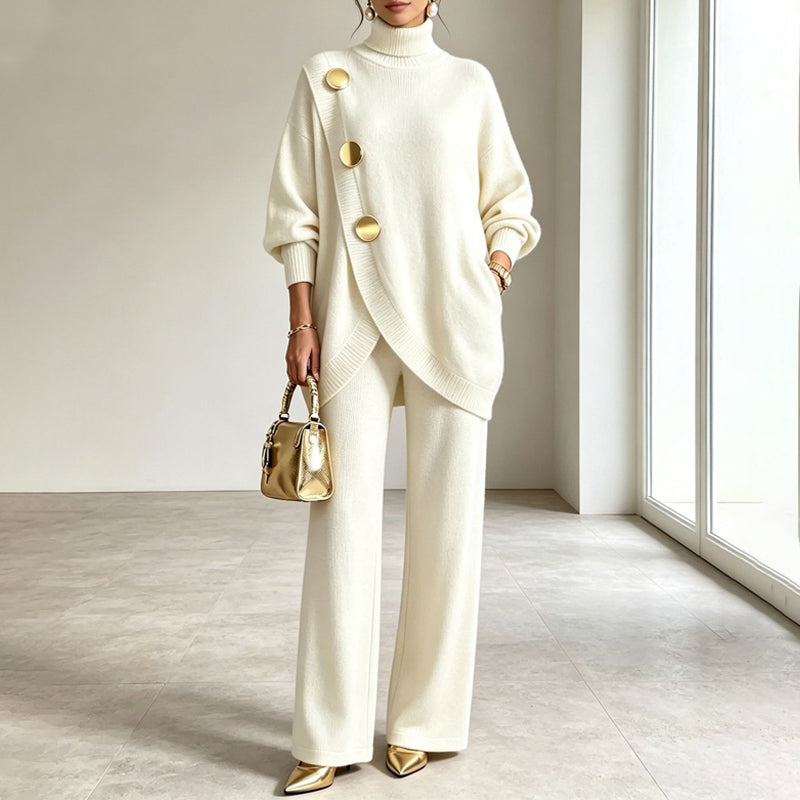 Ensemble femme en maille avec pantalon large