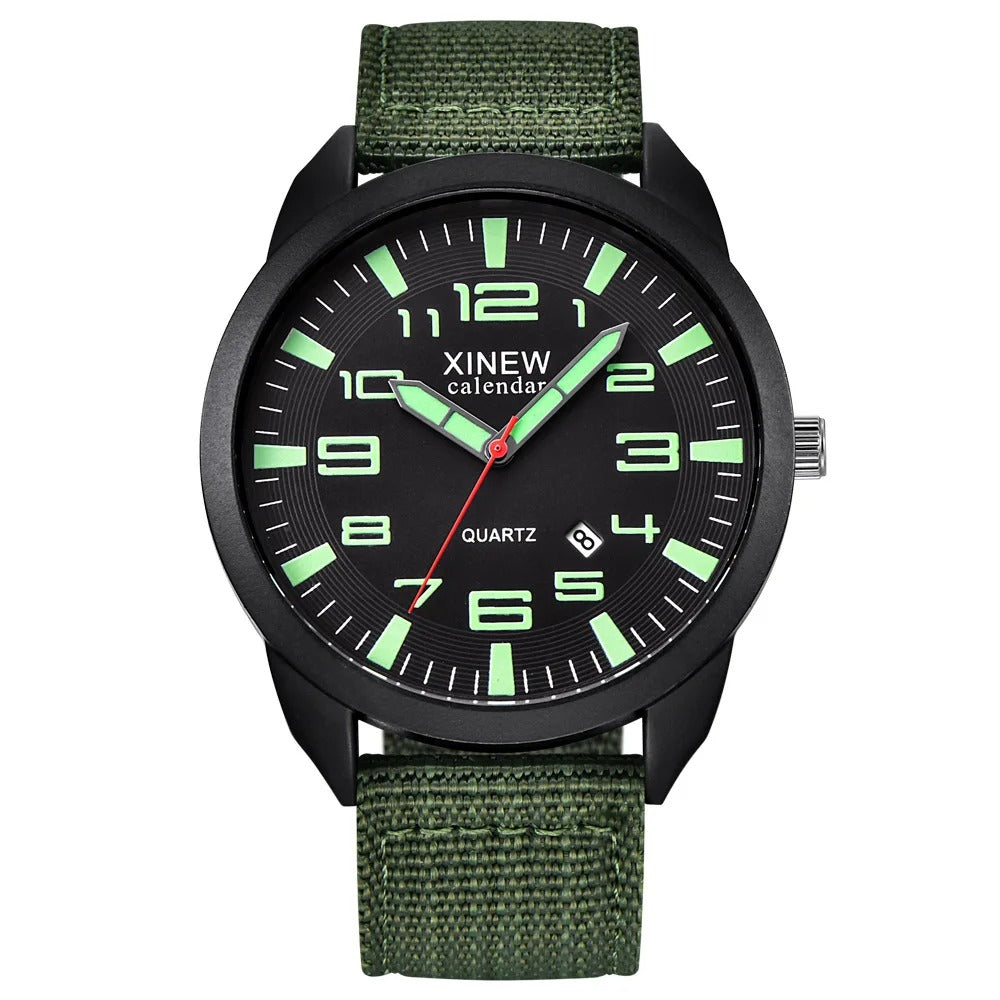 Montre analogique à quartz pour homme | Montre-bracelet sportive avec calendrier