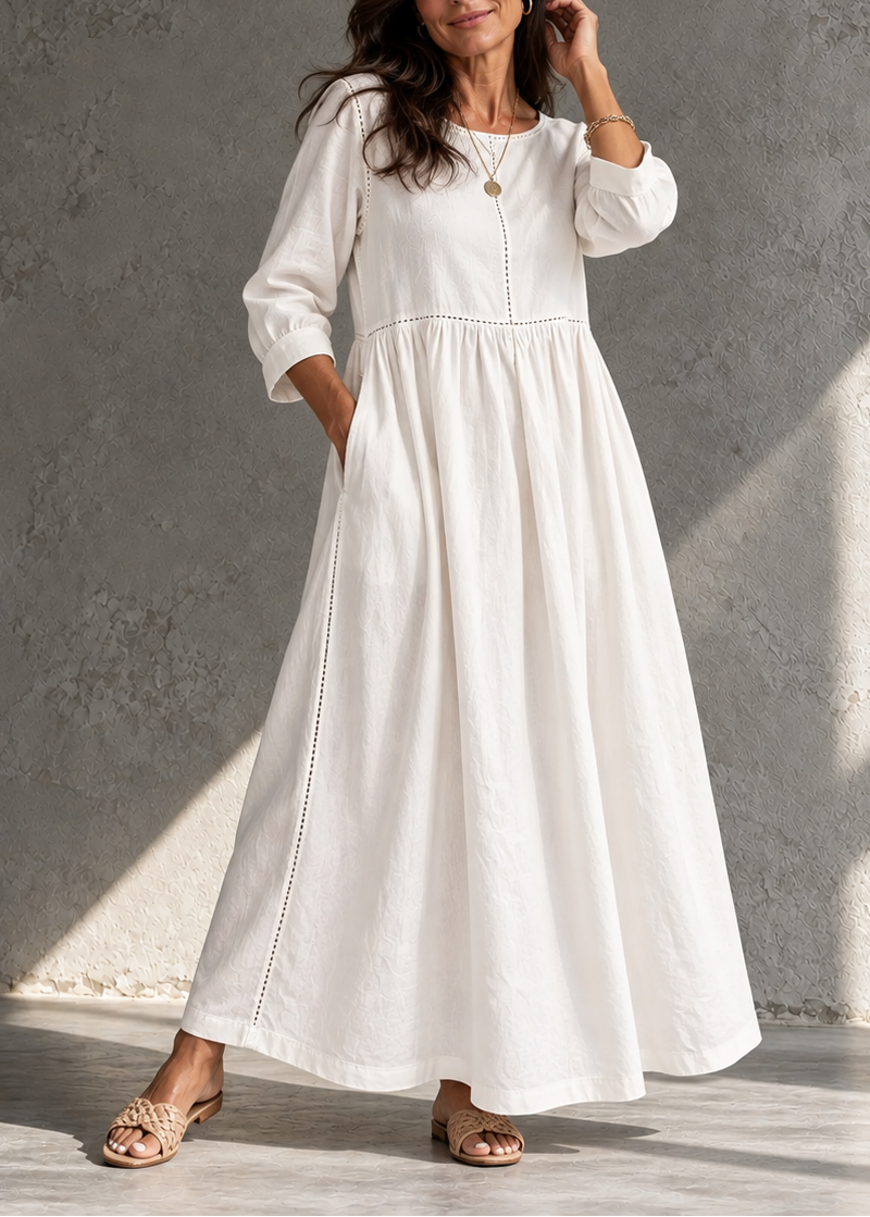 Robe midi femme en denim vintage