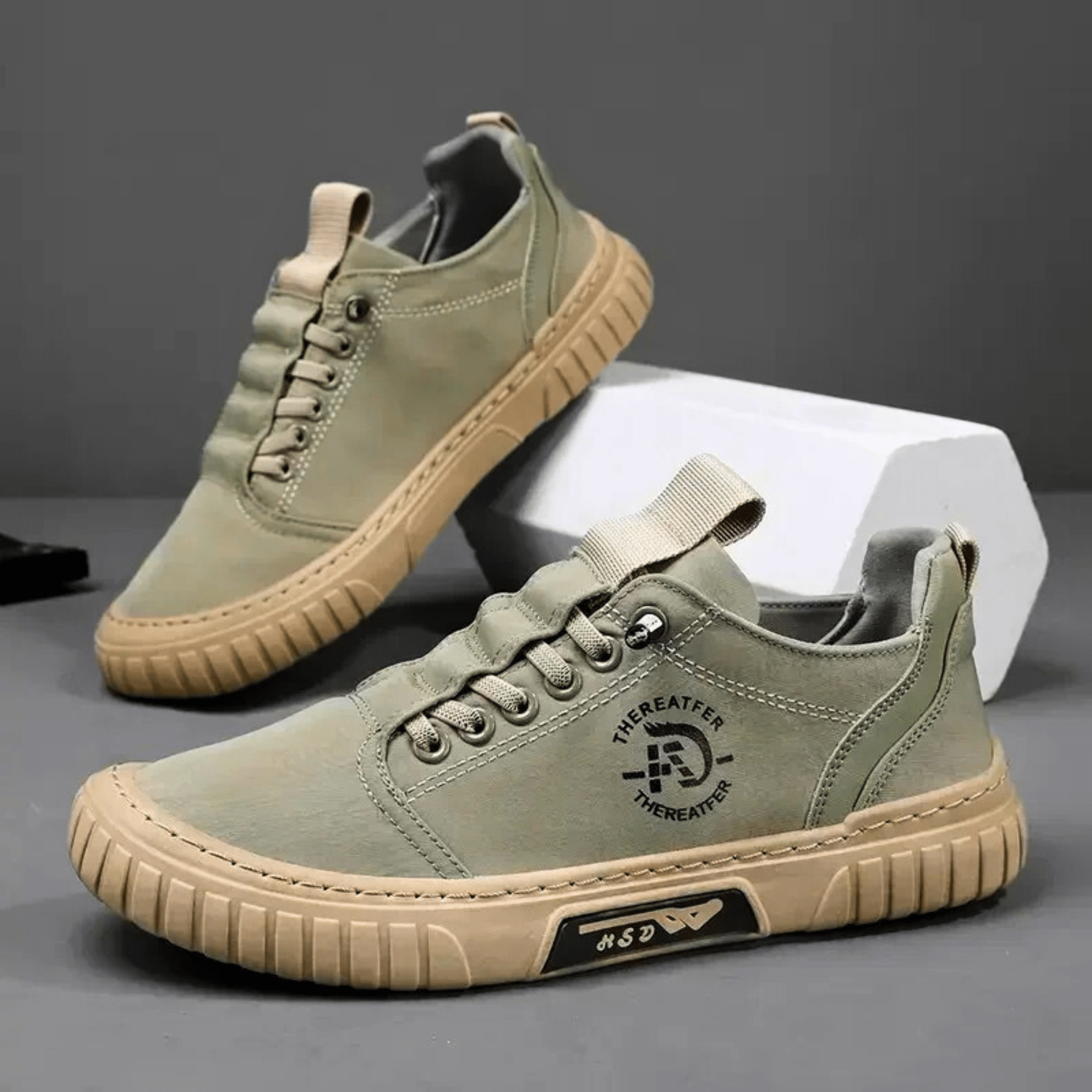 Baskets homme casual à lacets et semelle épaisse