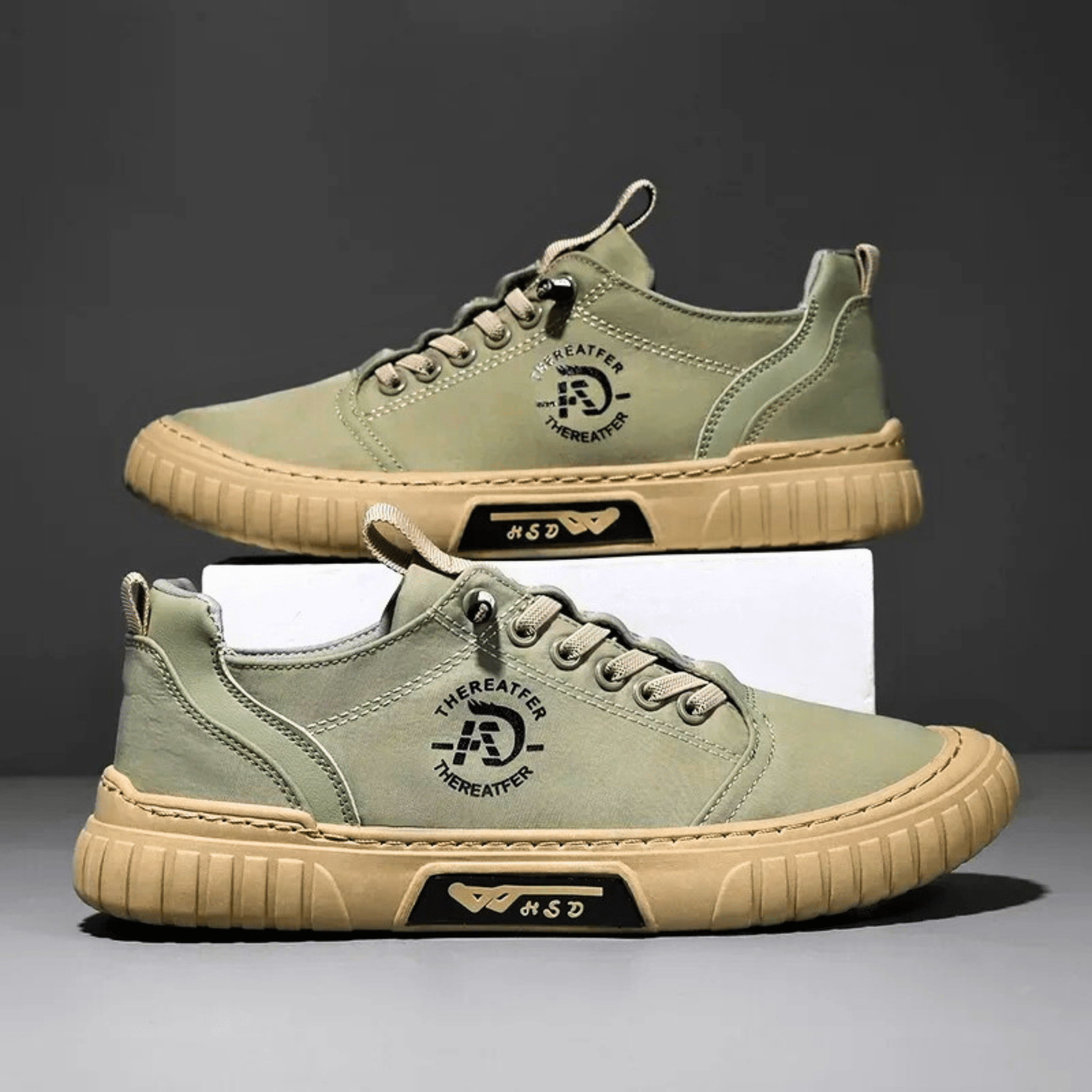 Baskets homme casual à lacets et semelle épaisse