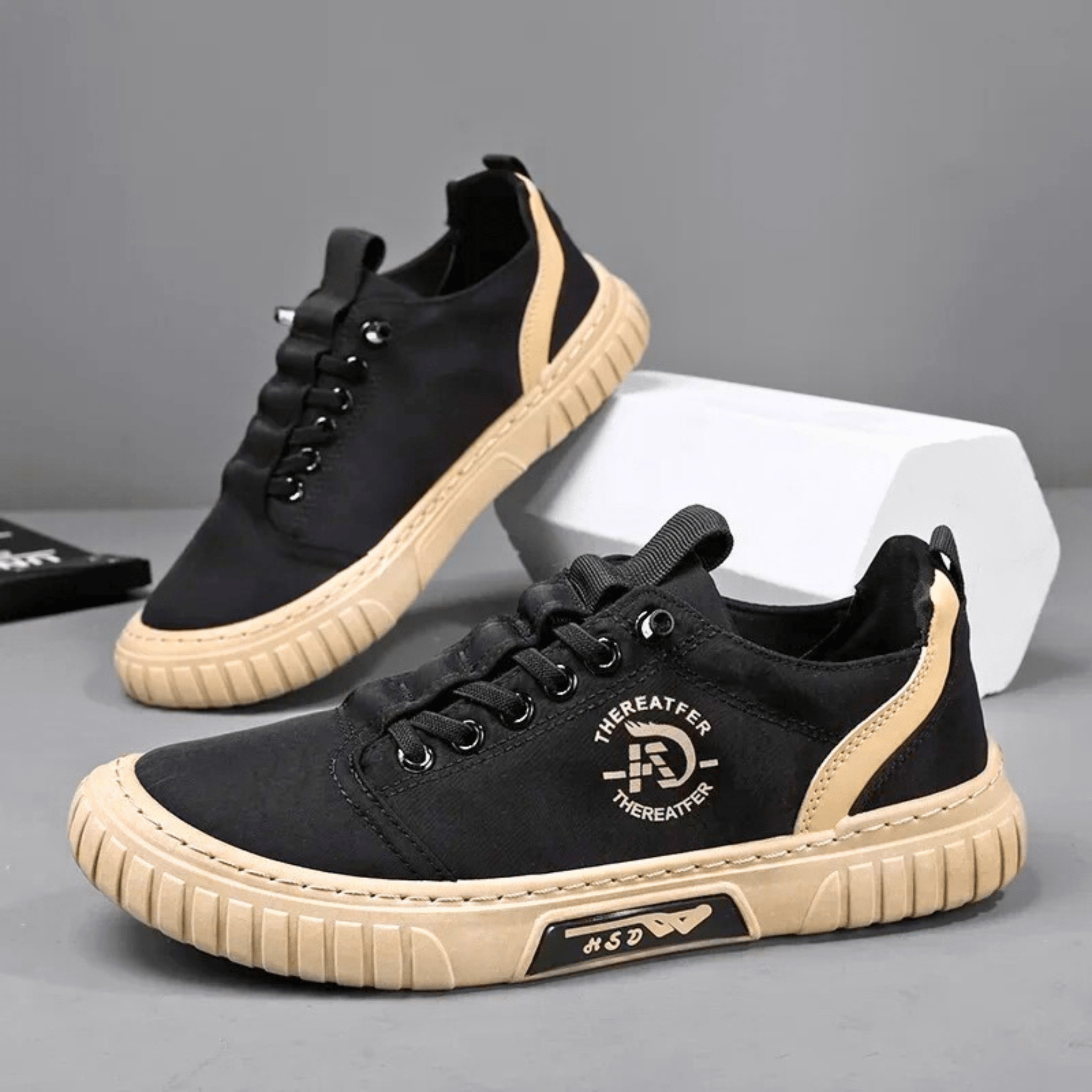 Baskets homme casual à lacets et semelle épaisse