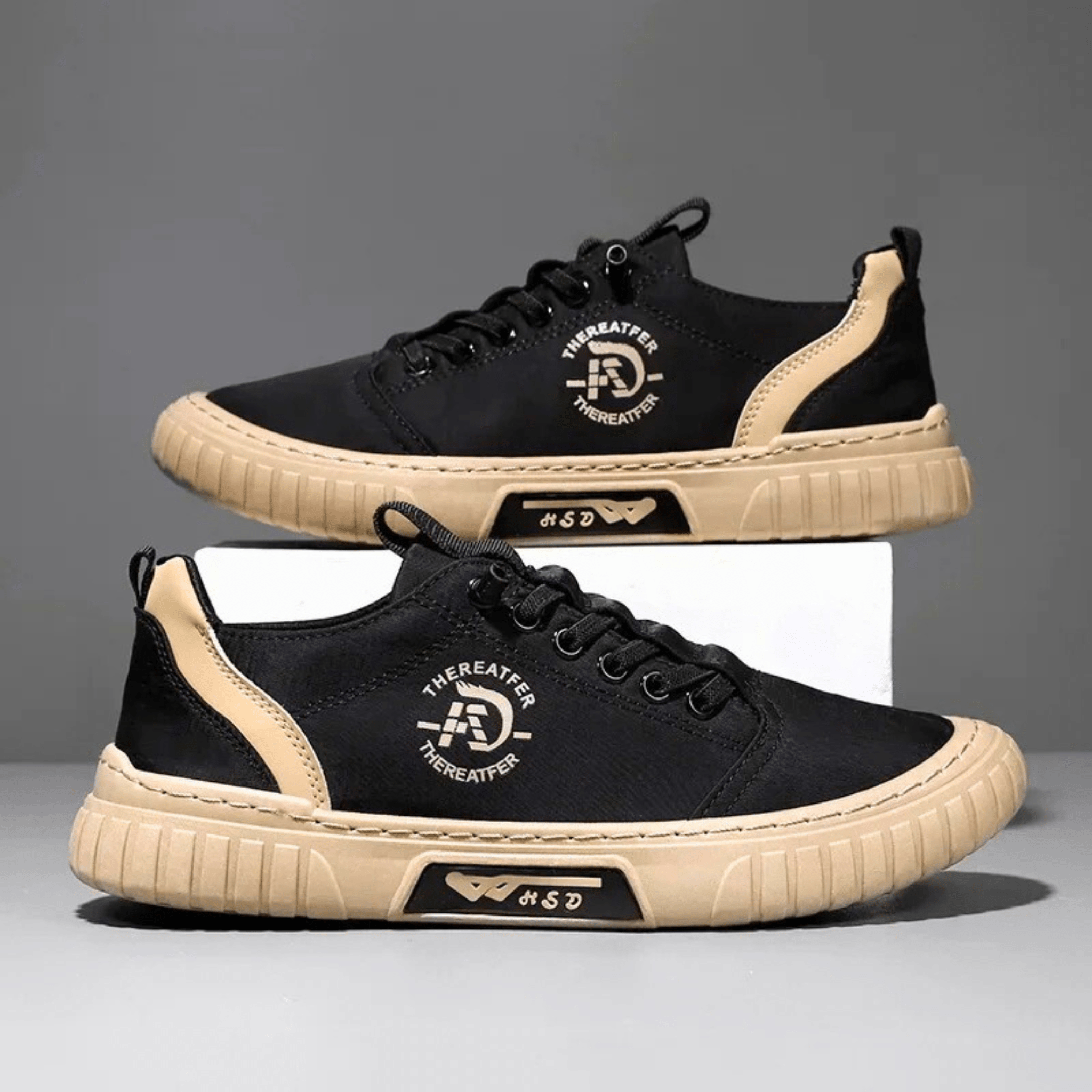 Baskets homme casual à lacets et semelle épaisse