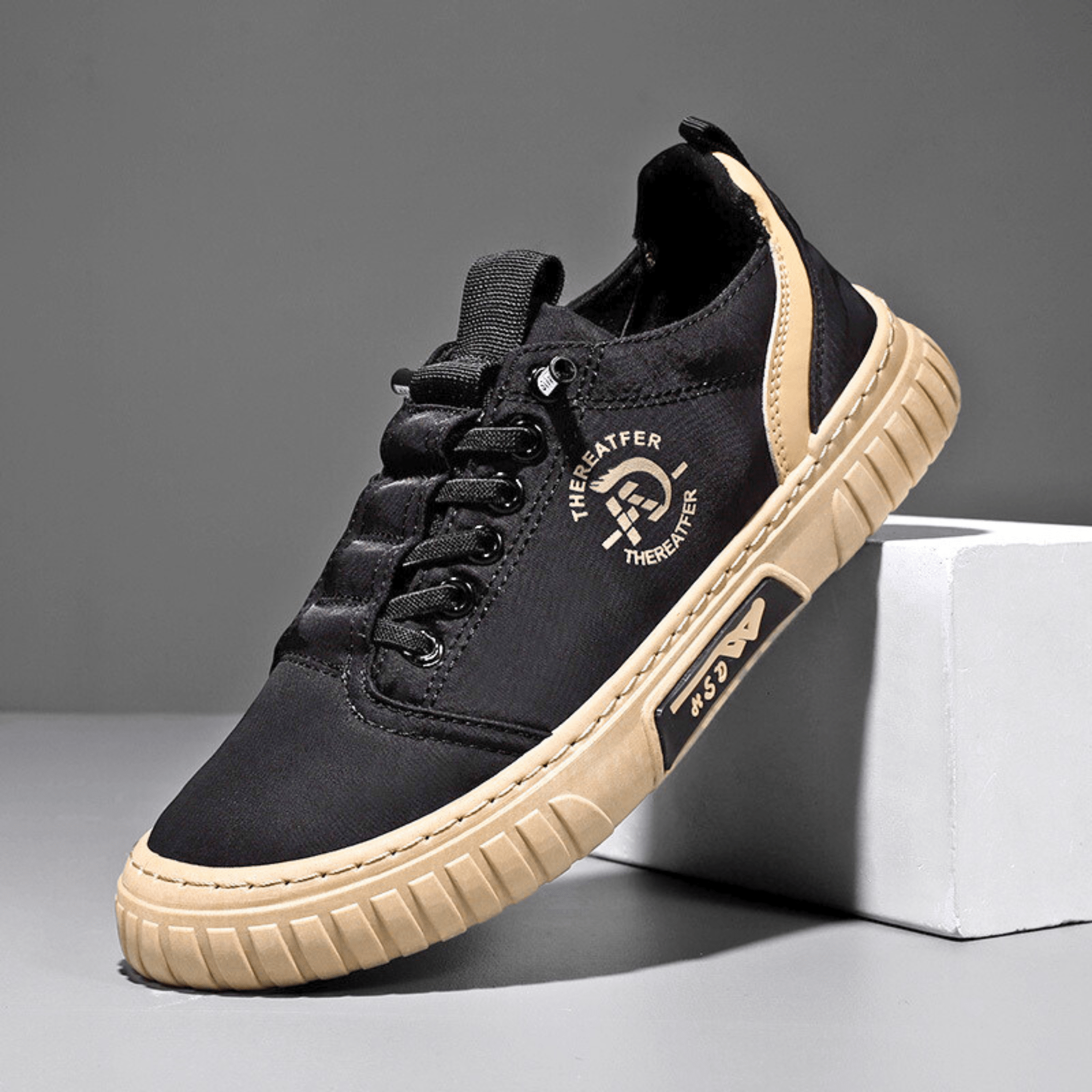Baskets homme casual à lacets et semelle épaisse