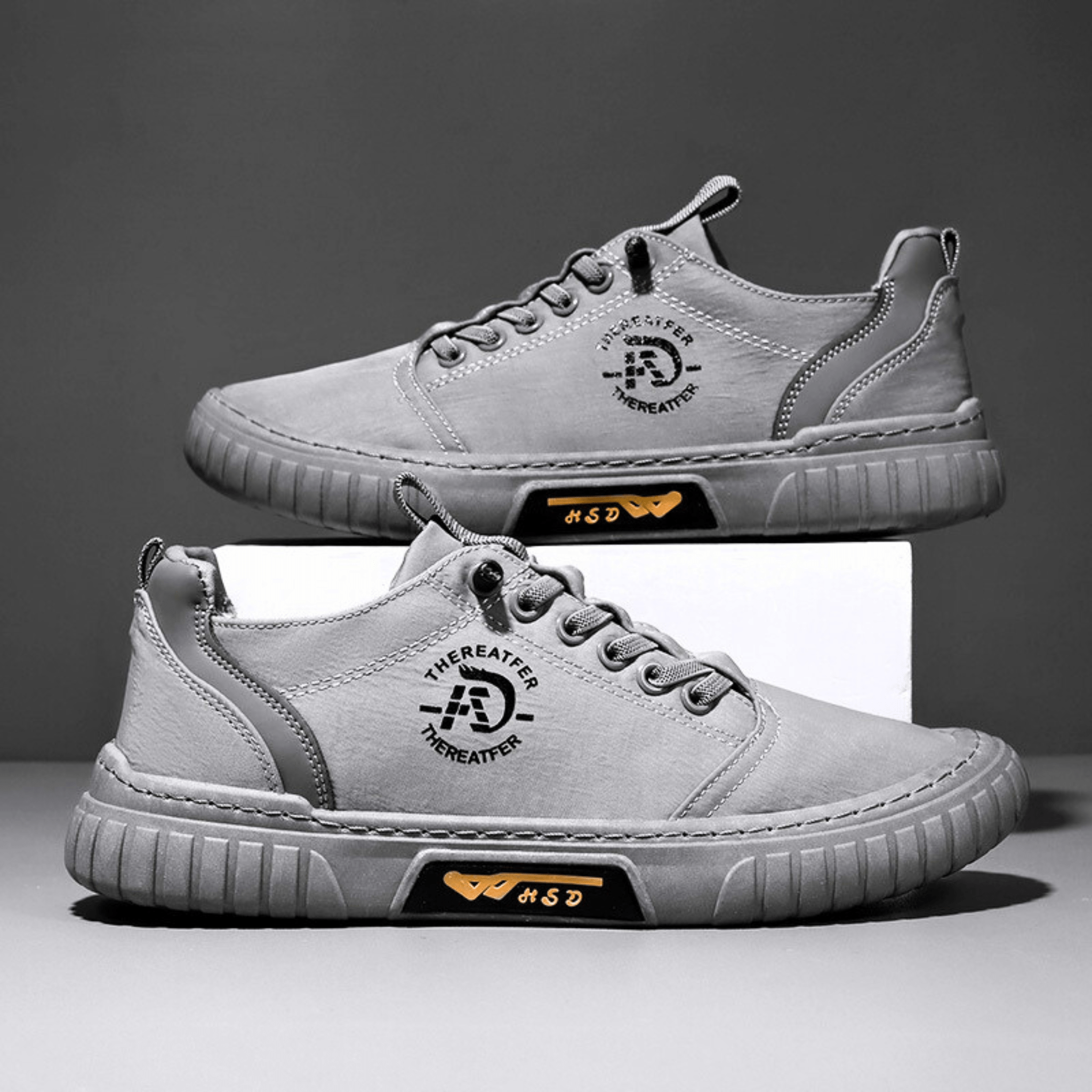 Baskets homme casual à lacets et semelle épaisse