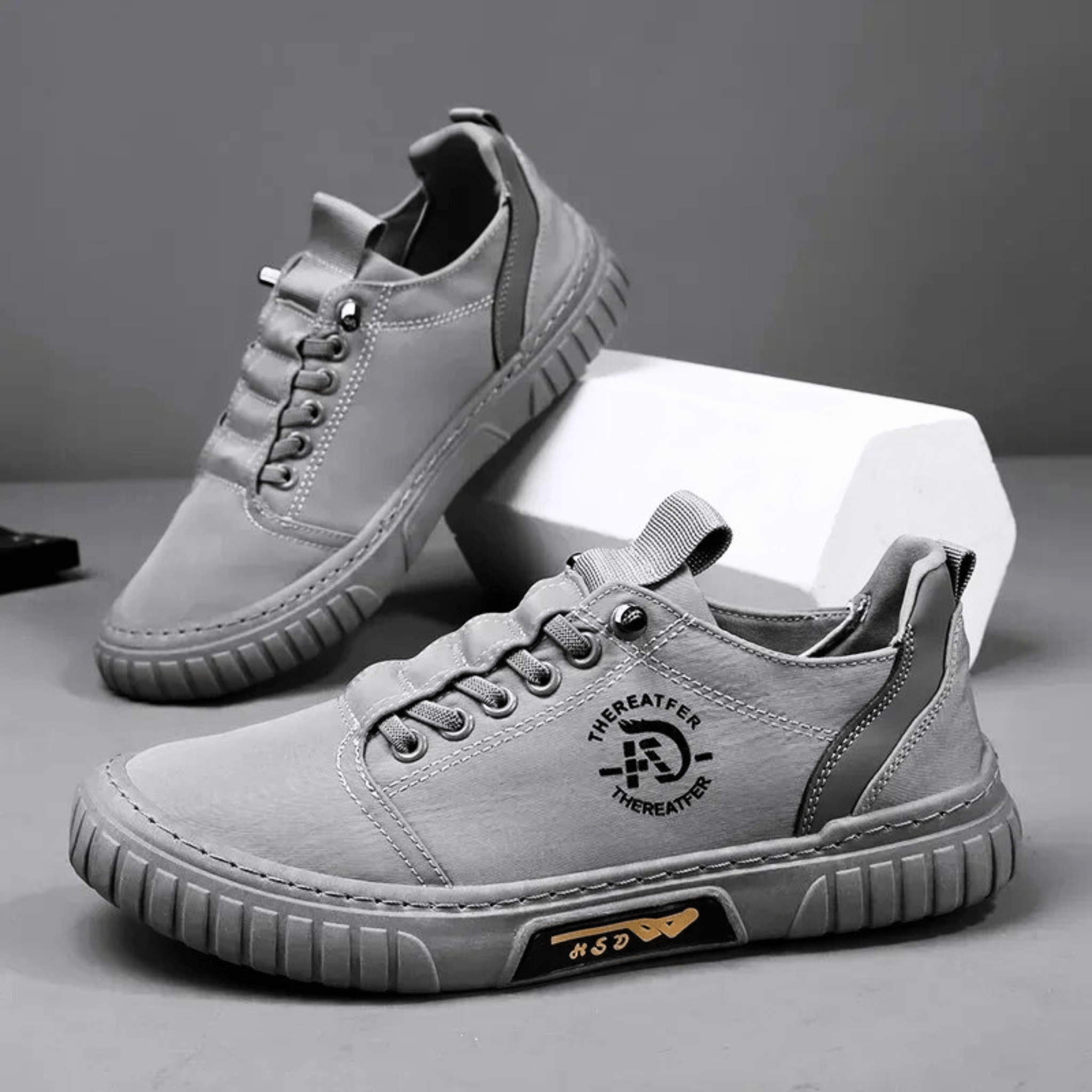 Baskets homme casual à lacets et semelle épaisse